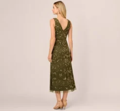 Adrianna Papell Wedding Guest Dresses|Formal Dresses*Hand-Beaded Ankle-Length Dress In
