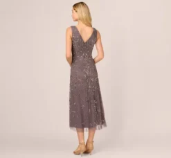 Adrianna Papell Wedding Guest Dresses|Formal Dresses*Hand-Beaded Ankle-Length Dress In