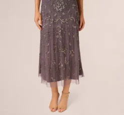 Adrianna Papell Wedding Guest Dresses|Formal Dresses*Hand-Beaded Ankle-Length Dress In