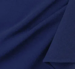 Adrianna Papell Wedding Guest Dresses|Formal Dresses*High Low Crepe Halter Gown With Organza Draping In Navy Sateen