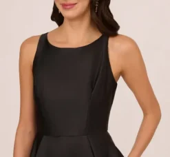 Adrianna Papell Wedding Guest Dresses|Formal Dresses*High Low Mikado Gown With Asymmetrical Detail In