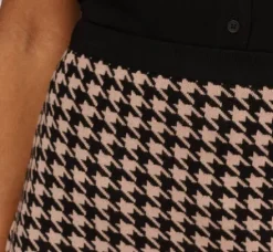 Adrianna Papell Pants & Skirts|Co-Ord Sets*Houndstooth Midi Pencil Skirt In Dusty Camel Soft Houndstooth