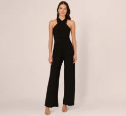 Adrianna Papell Jumpsuits|Day Dresses*Jersey Halter Jumpsuit With Overlay Details In