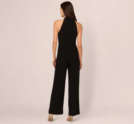 Adrianna Papell Jumpsuits|Day Dresses*Jersey Halter Jumpsuit With Overlay Details In