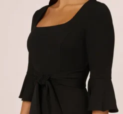 Adrianna Papell Jumpsuits|Day Dresses*Knit Crepe Wide Leg Jumpsuit With Bell Sleeves In