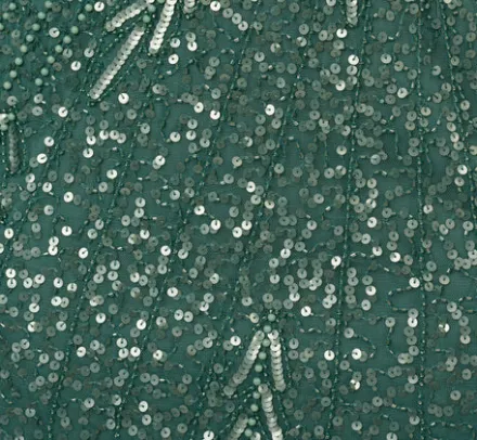 Adrianna Papell Wedding Guest Dresses|Formal Dresses*Long Sleeve Beaded Full Length Dress In Green Slate