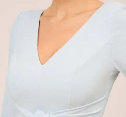Adrianna Papell Wedding Guest Dresses|Formal Dresses*Metallic Knit Tie-Front Long Column Gown In