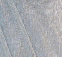Adrianna Papell Wedding Guest Dresses|Formal Dresses*Metallic Mesh Faux Wrap Gown With Ruffle Accents In Sky Blue