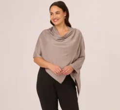 Adrianna Papell Shawls & Wraps|S'Hug®*Metallic S'Hug® With Tunnel Sleeves In