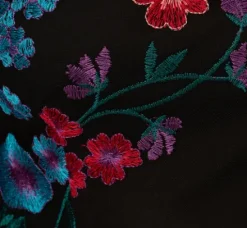 Adrianna Papell Wedding Guest Dresses|Day Dresses*Multicolor Floral Embroidered Sheath Dress With Sheer Bell Sleeves In Black Multi
