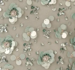 Adrianna Papell Wedding Guest Dresses|Ap Exclusives*Off Shoulder Dress With Floral Embellishment In Frosted Sage