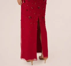 Adrianna Papell Wedding Guest Dresses|Formal Dresses*Off Shoulder Dress With Floral Embellishment In