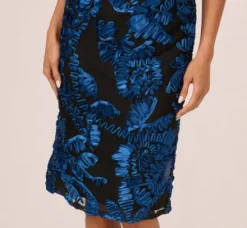 Adrianna Papell Wedding Guest Dresses|Petite-Friendly*Off Shoulder Soutache Dress In Navy Black