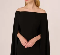 Adrianna Papell Wedding Guest Dresses|Day Dresses*Off The Shoulder Cape Dress In