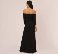 Adrianna Papell Wedding Guest Dresses|Ap Exclusives*Off The Shoulder Cascading Ruffle Gown In