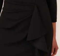 Adrianna Papell Wedding Guest Dresses|Ap Exclusives*Off The Shoulder Cascading Ruffle Gown In