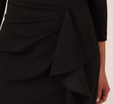 Adrianna Papell Wedding Guest Dresses|Ap Exclusives*Off The Shoulder Cascading Ruffle Gown In