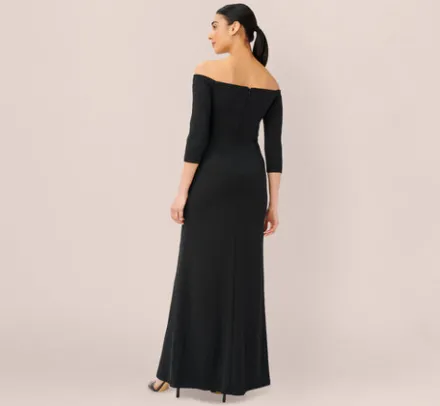 Adrianna Papell Wedding Guest Dresses|Formal Dresses*Off The Shoulder Dress With Cascading Ruffle Detail In