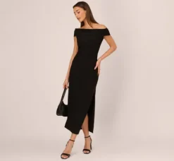 Adrianna Papell Wedding Guest Dresses|Day Dresses*Off The Shoulder Jersey Maxi Dress In