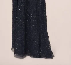 Adrianna Papell Wedding Guest Dresses|Formal Dresses*Off The Shoulder Sequin Beaded Gown In