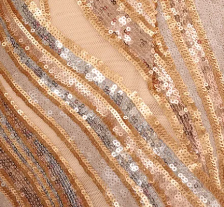 Adrianna Papell Wedding Guest Dresses|Formal Dresses*One Shoulder Abstract Sequin Gown In Champagne Gold Multi