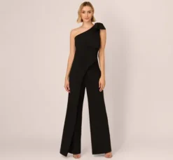 Adrianna Papell Jumpsuits*One Shoulder Bow Jumpsuit In