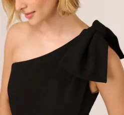Adrianna Papell Jumpsuits*One Shoulder Bow Jumpsuit In