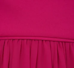 Adrianna Papell Wedding Guest Dresses|Formal Dresses*One-Shoulder Chiffon Long Gown In Bright Magenta