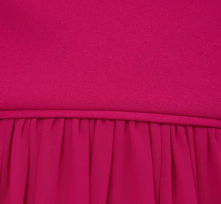 Adrianna Papell Wedding Guest Dresses|Formal Dresses*One-Shoulder Chiffon Long Gown In Bright Magenta