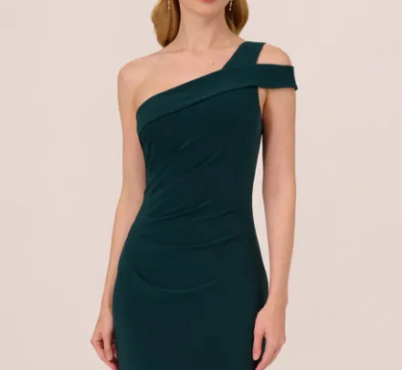 Adrianna Papell Wedding Guest Dresses|Formal Dresses*One Shoulder Column Gown With Cutout Shoulder In