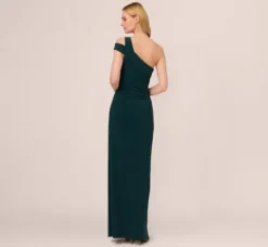 Adrianna Papell Wedding Guest Dresses|Formal Dresses*One Shoulder Column Gown With Cutout Shoulder In
