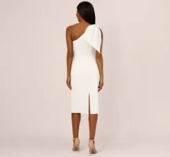 Adrianna Papell Ap Exclusives|Day Dresses*One Shoulder Midi Dress With Bow Accent In