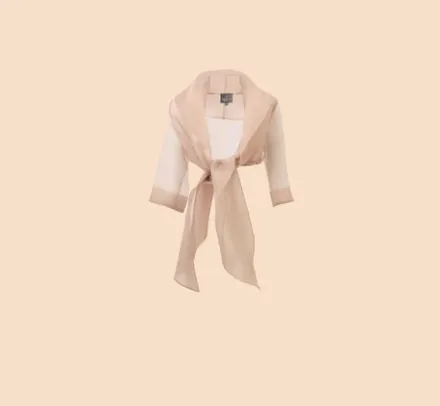 Adrianna Papell Shawls & Wraps*Organza Wrap Jacket With Short Sleeves In