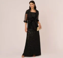 Adrianna Papell Shawls & Wraps*Organza Wrap Jacket With Short Sleeves In