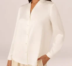 Adrianna Papell Tops & Blouses|Co-Ord Sets*Pebble Satin Woven Blouse In