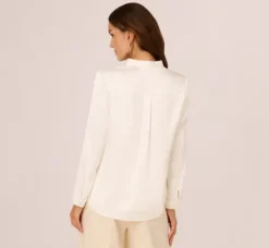 Adrianna Papell Tops & Blouses|Co-Ord Sets*Pebble Satin Woven Blouse In