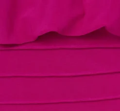Adrianna Papell Wedding Guest Dresses|Day Dresses*Plus Size Blouson Pintucked Dress With Cold Shoulder Sleeves In Hot Magenta