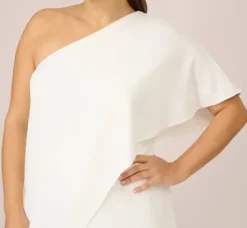 Adrianna Papell Jumpsuits|Formal Dresses*Plus Size Flutter One Shoulder Jumpsuit In