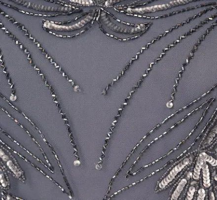 Adrianna Papell Wedding Guest Dresses|Formal Dresses*Plus Size Long Beaded Blouson Dress In Dusty Blue
