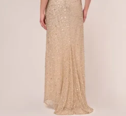 Adrianna Papell Wedding Guest Dresses|Formal Dresses*Plus Size Scoop Back Sequin Gown In