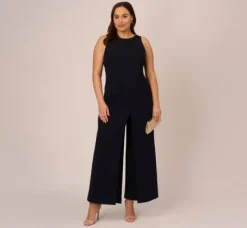 Adrianna Papell Jumpsuits|Formal Dresses*Plus Size Sleeveless Asymmetrical Jumpsuit In