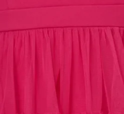 Adrianna Papell Wedding Guest Dresses|Petite-Friendly*Plus Size Sleeveless Midi Dress With Square Neck And Tiered Skirt In Bright Rose