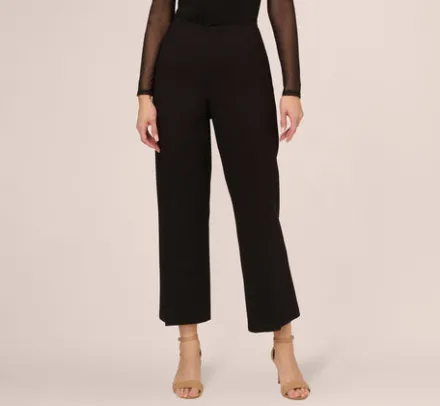 Adrianna Papell Pants & Skirts*Ponte Knit Pull On Pant With Kick Flare Hem In