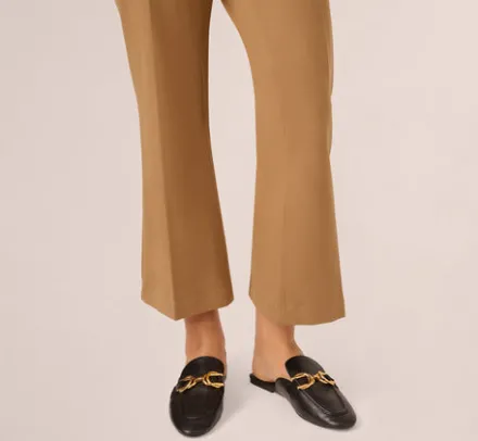 Adrianna Papell Pants & Skirts|Co-Ord Sets*Ponte Knit Pull On Pant With Kick Flare Hem In Rich Camel