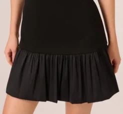 Adrianna Papell Wedding Guest Dresses|Day Dresses*Ponte Taffeta Drop Waist Flounce Dress In