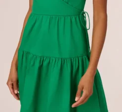 Adrianna Papell Wedding Guest Dresses|Day Dresses*Puff Short Sleeve Dress With Tiered Skirt In
