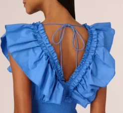 Adrianna Papell Wedding Guest Dresses|Day Dresses*Ruffled Maxi Dress With Shirred Details In Cool Water