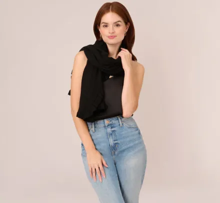 Adrianna Papell S'Hug®*Ruffled S'Hug® With Hidden Tunnel Sleeves In