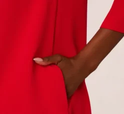 Adrianna Papell Wedding Guest Dresses|Ap Exclusives*Ruffle Mock Neck A Line Shift Dress In