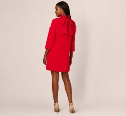 Adrianna Papell Wedding Guest Dresses|Ap Exclusives*Ruffle Mock Neck A Line Shift Dress In